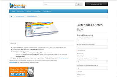 Webshop BOUWPLANAFDRUK